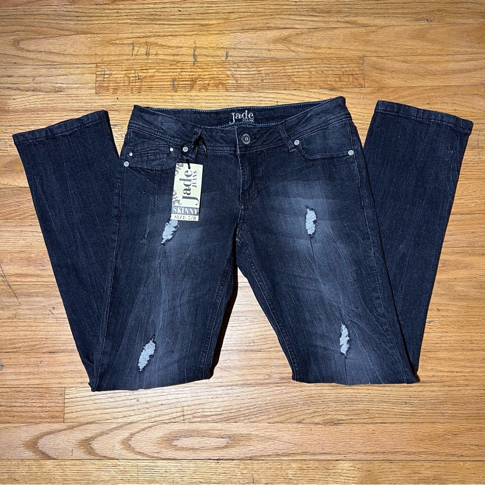 🆕 Jade Skinny Distressed Dark Jeans